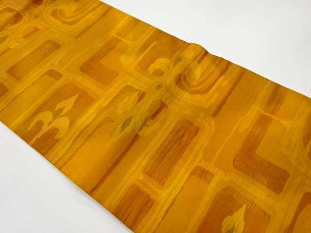 リサイクル　抽象模様織出し名古屋帯